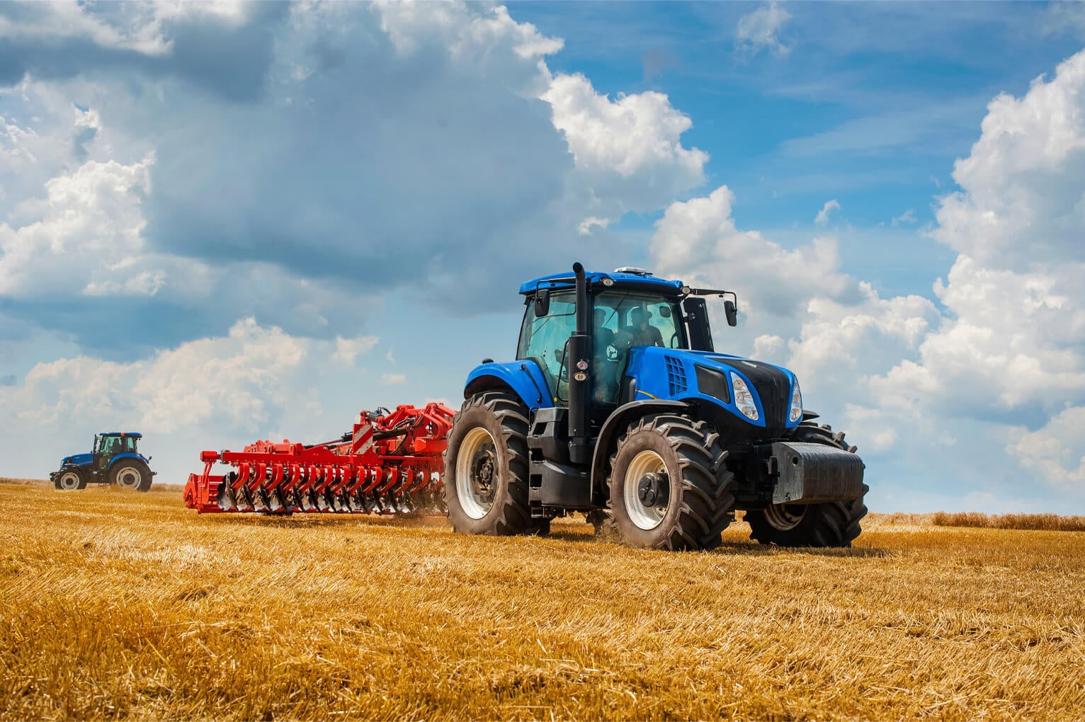 Tractor working on a Farm